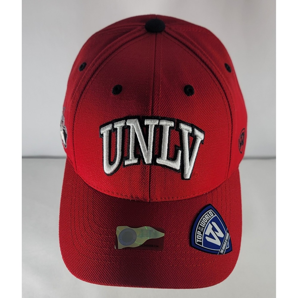 Top Of The World UNLV Runnin Rebels Hook And Loop Strapback Hat Ballcap NWT OSFA